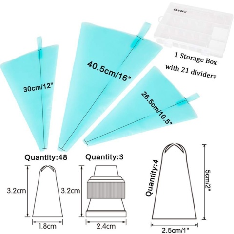 1040813-3 3 pcs 58 parts Nozzles and accessories for baking and decoration - shipping included