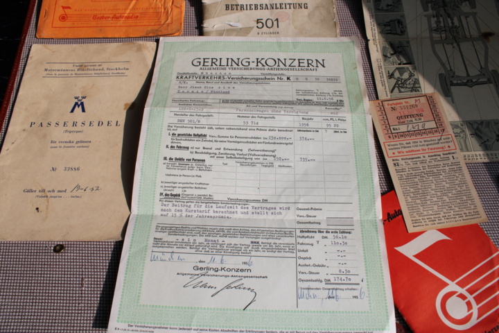 1040986-83 BMW 501/8 2.6 V8 - 1956