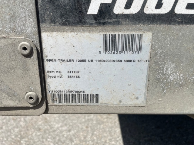 1041180-9 Trailer - Brenderup 1205S