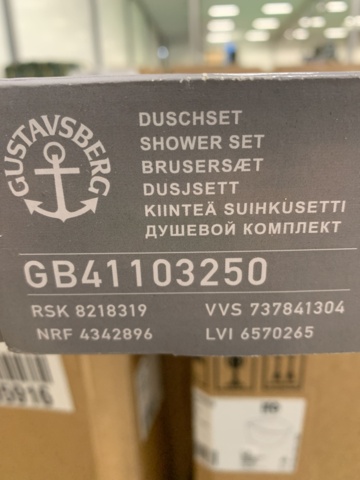 1040126-2 The shower set in Krom, Gustavsberg