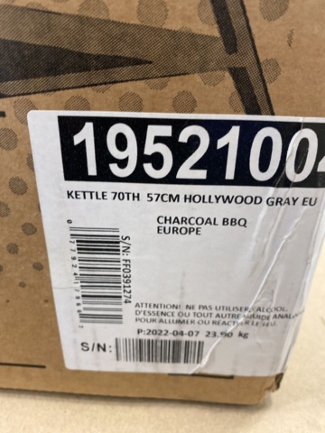 1041350-4 Charcoal grill Hollywood Charcoal BBQ 57cm, Weber - Grey