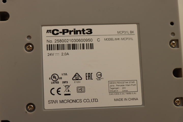 1033531-3 Star mC-Print3 mCP31L receipt printer