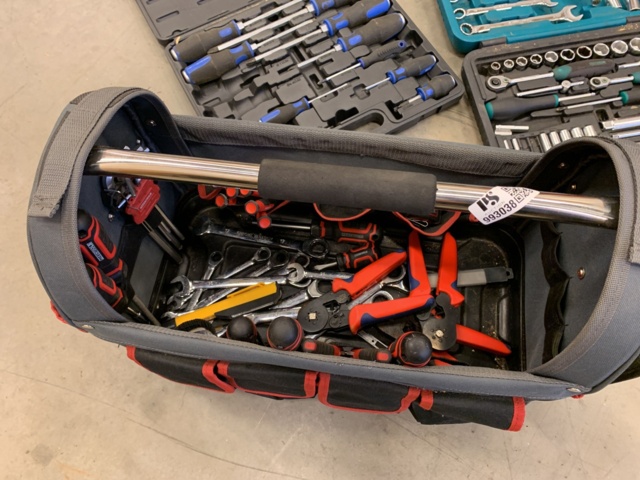 993038-4 Kamasa-Tools socket wrench set, KS Tool chisel set, tool bag