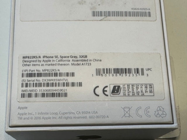 991559-9 iPhone SE Space Gray 32 GB