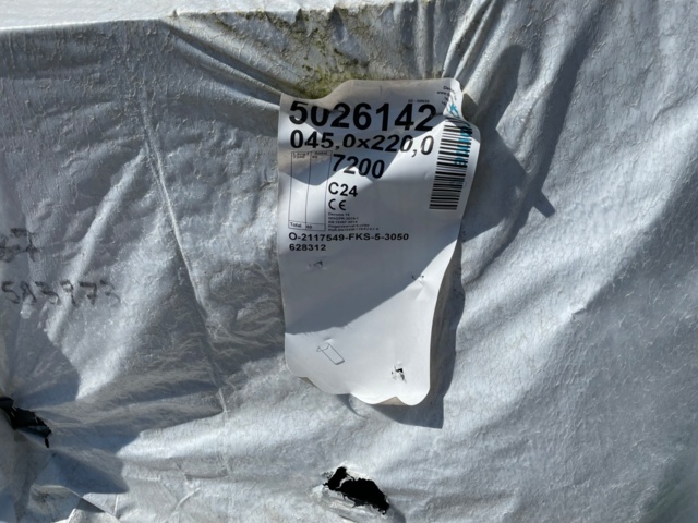 1041653-3 Spruce construction timber finger jointed C24M 45x220, running meter 432.0