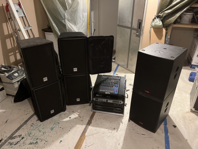 1013070-2 Complete PA sound system with 4 tops and 2 basses 4000W