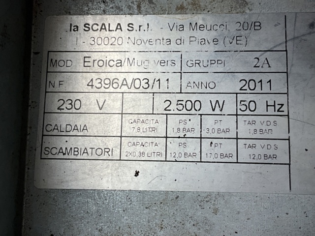 1002326-11 Kaffemaskin/Espressomaskin  EROICA