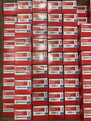 1041735-2 Assortment of metal expander, impact anchor & nail plug, Ejot