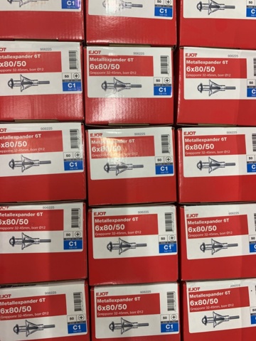 1041735-8 Assortment of metal expander, impact anchor & nail plug, Ejot