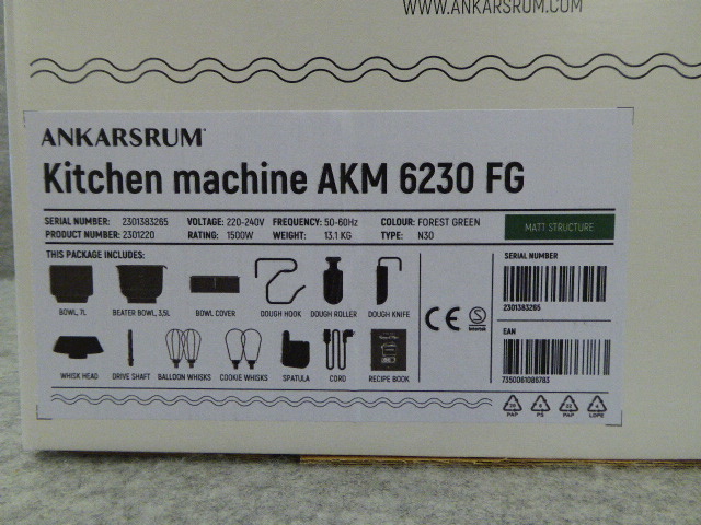 6639-036-2 Ankarsrum köksmaskin