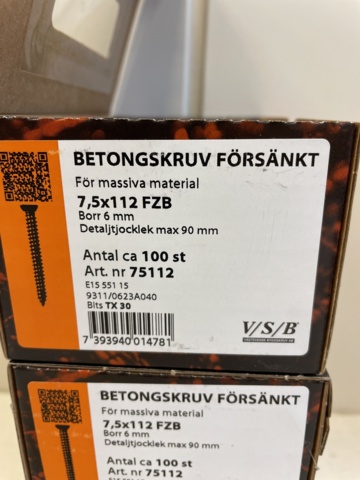 998626-15 Concrete screws