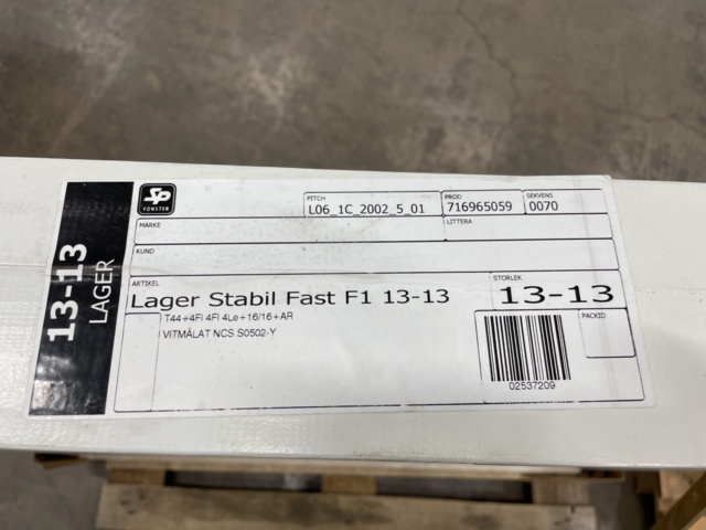 1025999-5 SP Window Stock stable fixed F1 13-13