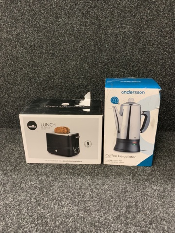 1042306-3 1 pc perculator Andersson PEO 2.0 & 1 pc toaster Wilfa TO2B-1000