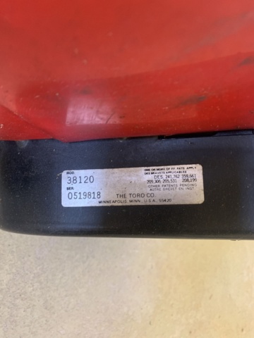 899054-5 TORO s-200 Snow blower
