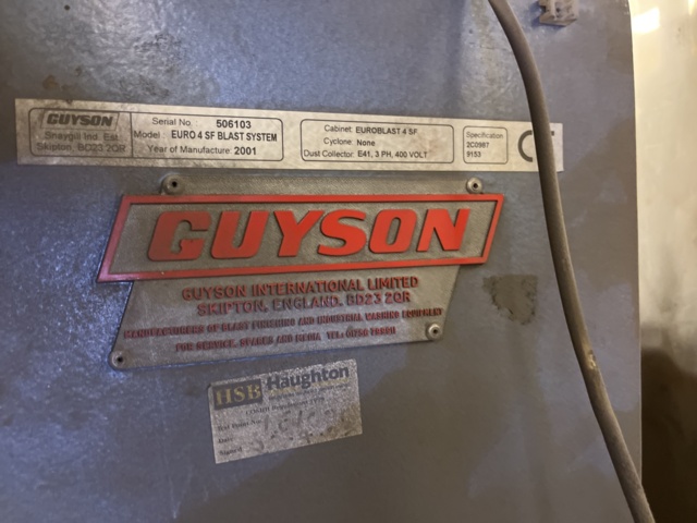 1013103-12 Blast cabinet GUYSON Euro 4 SF incl. filter cabinet