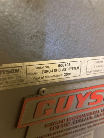 1013103-13 Blast cabinet GUYSON Euro 4 SF incl. filter cabinet