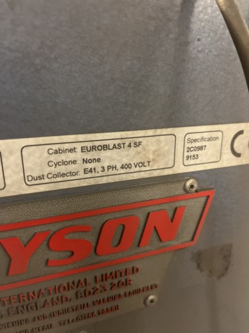 1013103-14 Blast cabinet GUYSON Euro 4 SF incl. filter cabinet