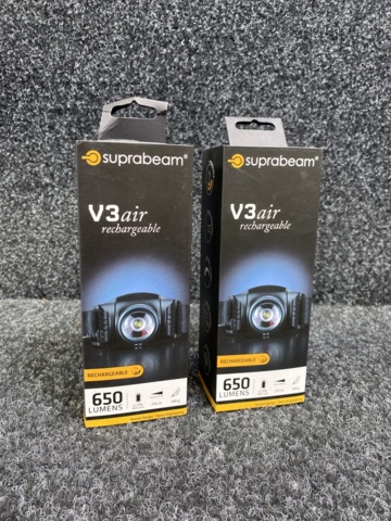 1044068-1 2 headlamps Suprabeam V3 air rechargeable 650 lm