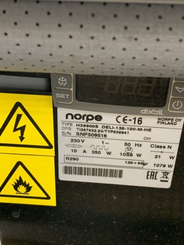 1044098-7 Refrigerator Norpe 129x136.5x78 (WxHxD) (Not functionally tested)