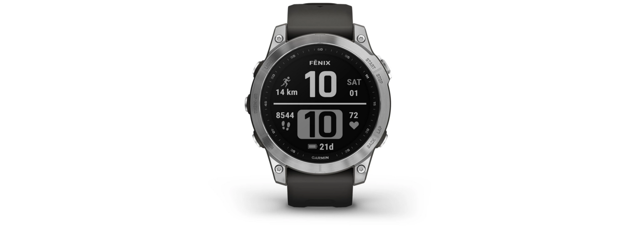 1042362-2 GPS-klocka Garmin Fenix 7 Graphite and Silver