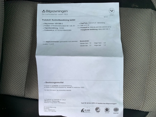 1044537-70 Citroën Berlingo Van 1.9 Manual - 2003