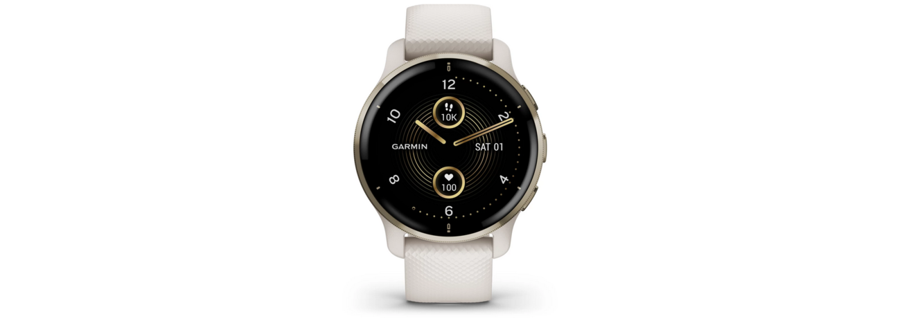1044319-2 Smartwatch Garmin Venu 2 Plus White and Cream Gold