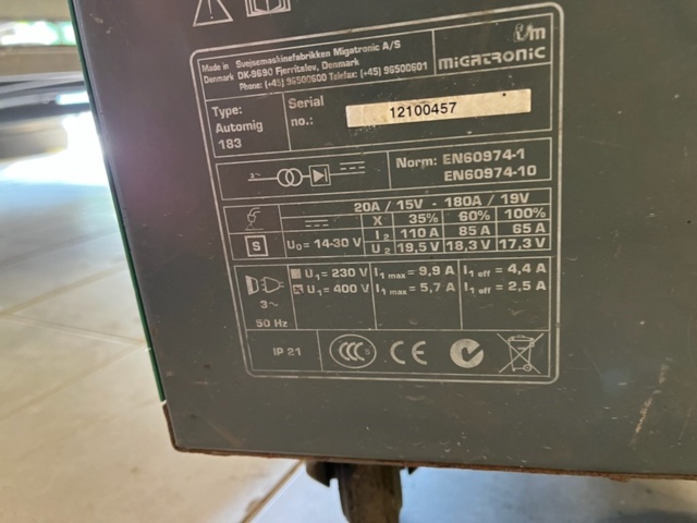 1043201-4 Migatronic Mig/Mag welding Automig 183
