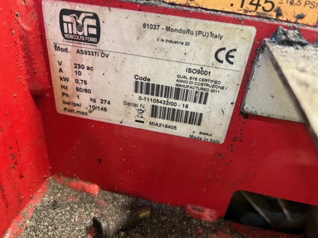 1043210-6 Tire mounting equipment Mondolfo AS 933 TI 2V