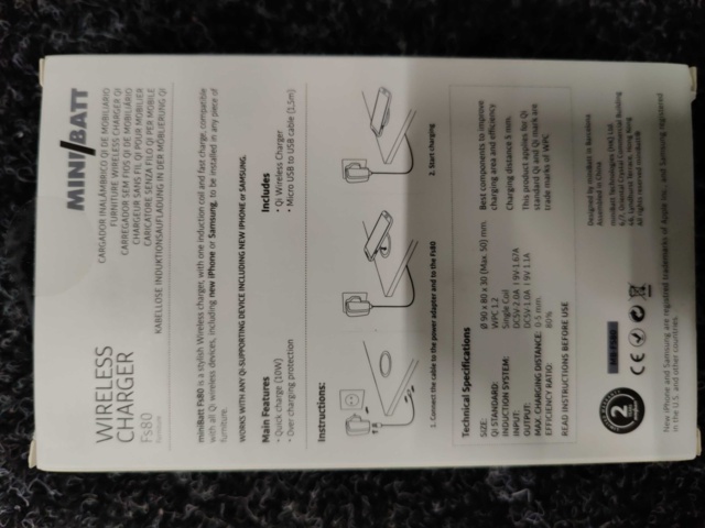 1045085-3 4 wireless chargers Minibatt Wireless Charger FS80