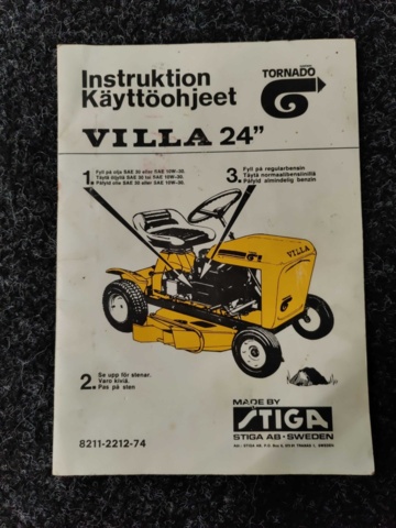 1045402-25 Riding mower Stiga Villa 24"