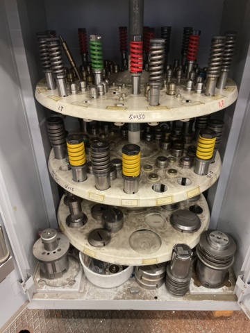 1002856-2 Amada Original tool cabinet with punches and pads