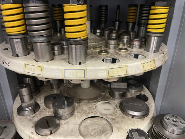 1002856-7 Amada Original tool cabinet with punches and pads