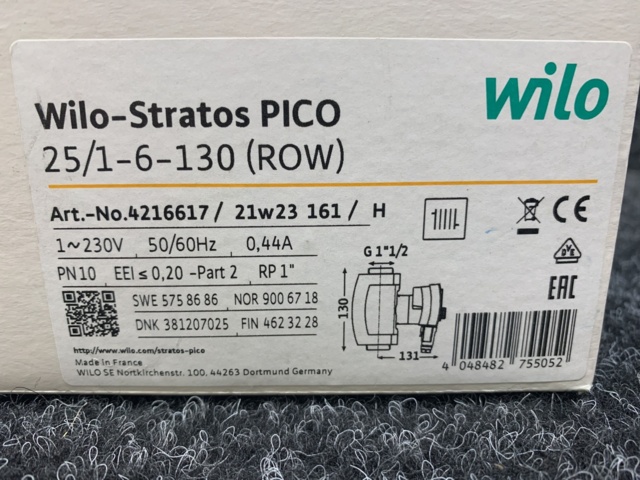 1047190-3 Circulation pump Wilo-Stratos PICO 25/1-6-130