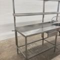 1045656-3 Stainless kitchen bench with sink