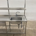 1045656-5 Stainless kitchen bench with sink