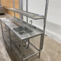 1045656-6 Stainless kitchen bench with sink