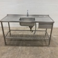 1045660-1 Stainless kitchen bench with sink