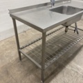 1045660-2 Stainless kitchen bench with sink