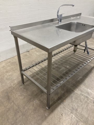 1045660-2 Stainless kitchen bench with sink