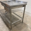 1045660-5 Stainless kitchen bench with sink