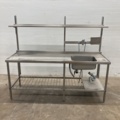 1045662-2 Stainless kitchen bench with sink
