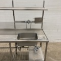 1045662-4 Stainless kitchen bench with sink