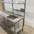 1045662-5 Stainless kitchen bench with sink
