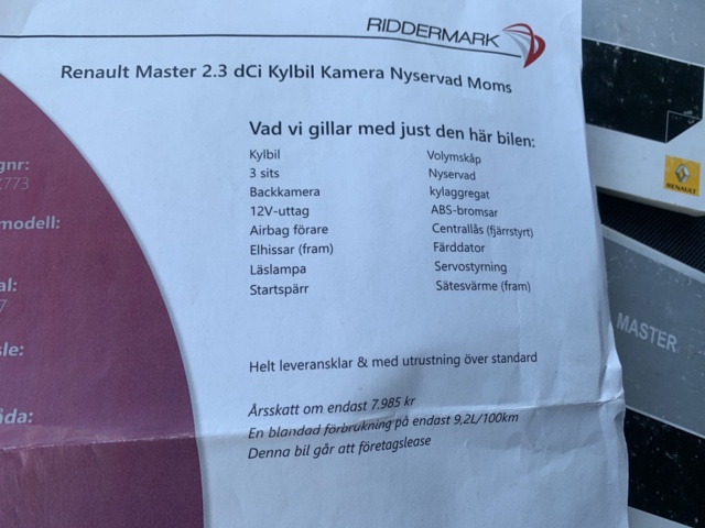 1044538-72 Renault Master Chassis Cab 3.5 T 2.3 dCi - 2012