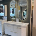 963450-1 Chest of drawers and double mirrors (Duobad Gripen 1300 &amp; Svedbergs Valje LED)