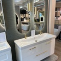 963450-3 Chest of drawers and double mirrors (Duobad Gripen 1300 &amp; Svedbergs Valje LED)