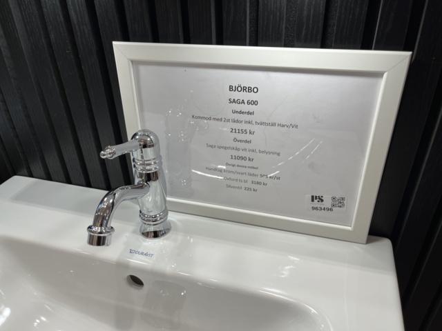 963496-9 Dresser and mirror cabinet (Björbo Saga 600)