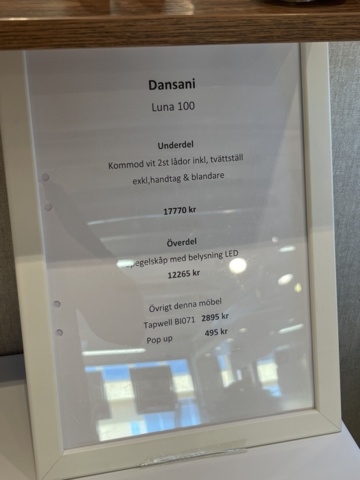 963504-9 Dresser and mirror (Dansani Luna 100)