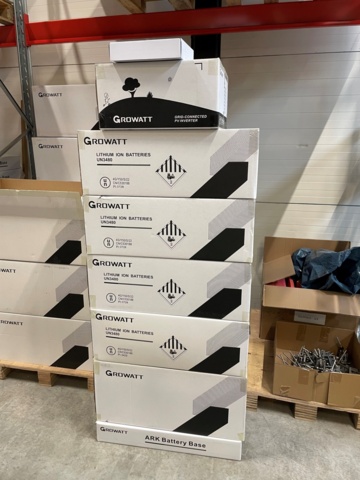 1053134-4 Set - Growatt solcell-batterier 10kW-paket  [nytt]