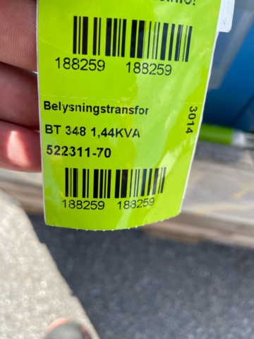 1053074-14 Lighting transformers BT 348, 12 pieces